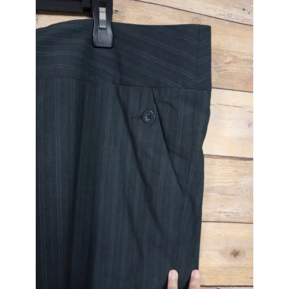 Mossimo Woman Pants 26W Black Pin Stripe Vintage Plus Size Business Office Wear